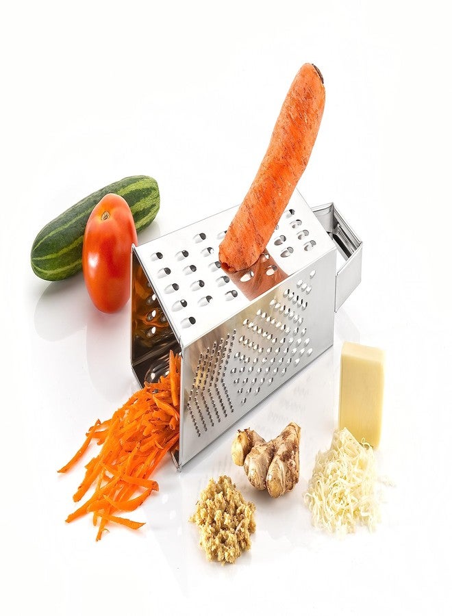 HAPPI Stainless Steel Multi Functional 5 in 1 Grater & Slicer with 4 Sides for Cheese, Vegetables, Ginger, Garlic, Potato Slicer Chopper Vegetable Grater Cutter - Image 1